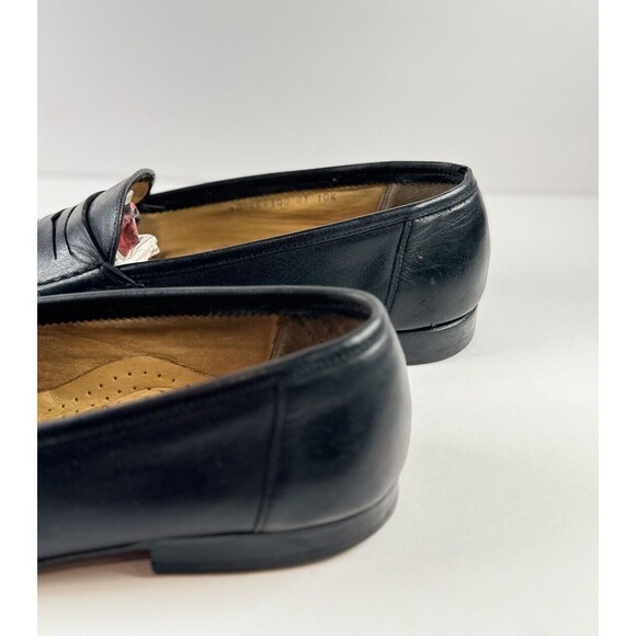 Santoni Black Leather Loafers - Picture 9 of 9